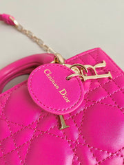 MINI D-JOY BAG 17 IN HOT PINK LAMBSKIN
