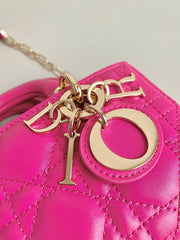 MINI D-JOY BAG 17 IN HOT PINK LAMBSKIN