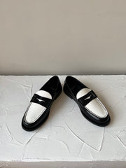 SL LE LOAFER BLACK AND WHITE CALFSKIN