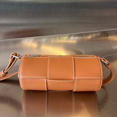 SMALL CYLINDER CASSETTE 21 IN RAW SIENNA CALFSKIN