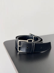 BB SOFT FLAP BAG 36 IN BLACK PEACH CALFSKIN SILVER HARDWARE