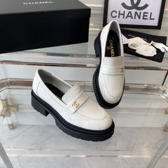 MOCCASINS white CALFSKIN