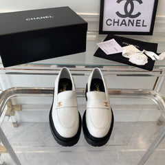 MOCCASINS white CALFSKIN