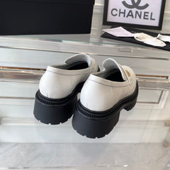 MOCCASINS white CALFSKIN