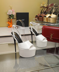 SL SUPER HIGH HEELS SANDAL WHITE CALFSKIN