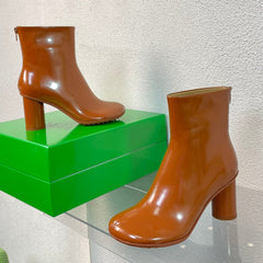 ATOMIC ANKLE BOOT IN BRONZE BROWN CALFSKIN 75 MM