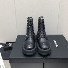 MARTIN SHORT BOOTS BLACK LAMBSKIN