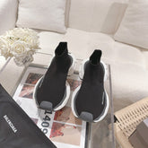 BALENCIAGA 25S SPEED TRAINER SNEAKERS 55 MM IN BLACK KNIT STYLE 3