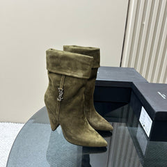 SL NIKI BOOTIES OLIVE SUEDE