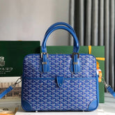 AMBASSADE DOCUMENT CASE 35 IN SAPPHIRE BLUE GOYARDINE CANVAS