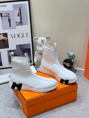 H FUN CLASSIC SNEAKER STYLISH WHITE FABRIC