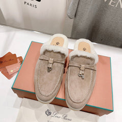 LP CHARMS WALK BABOUCHE LOAFERS PEANUT FLEECE