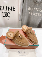 LP CHARMS WALK BABOUCHE LOAFERS TAWNY FLEECE