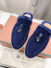 LP CHARMS WALK BABOUCHE LOAFERS NAVY FLEECE