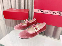 TRÈS VIVIER MARY JANE IN PINK VELVET