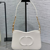 HOBO SIGNATURE 23 BAG IN WHITE LAMBSKIN