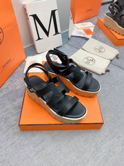 HAVANE 30 SANDAL IN BLACK CALFSKIN