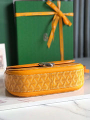 233 BAG 25 IN YELLOW CALFKIN AND GOYARDINE CANVAS