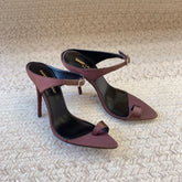 GAP CRYSTAL-BUCKLE SLIDE SANDALS IN SHIRAZ RED SILK