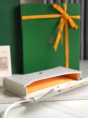 MONTE-CARLO PM CLUTCH 25 IN WHITE GOYARDINE CANVAS