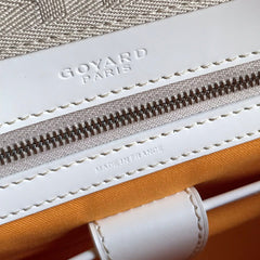 SAINT JEANNE BAG 35 IN WHITE GOYARDINE CANVAS AND CALFSKIN