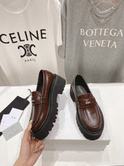 CHUNKY LOAFER IN PENNY BROWN POLISHED BULLSKIN