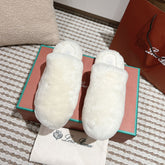 LP NATURAL WINTERCOZY WOOL WHITE SLIPPERS