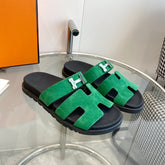 Chypre Sandal Green Suede