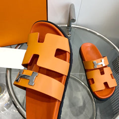 Chypre Sandal Orange Leather