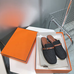 Lena Mule Black Denim