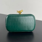 KNOT 19 IN EDEN GREEN CROCODILE PATTERN CALFSKIN