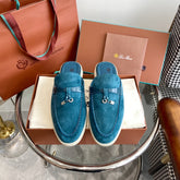 LP CHARMS WALK BABOUCHE LOAFERS OCEAN SUEDE