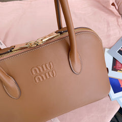 MEDIUM SHELL BAG 33 IN BRONZE BROWN CALFSKIN