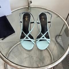 HIGH HEEL SANDAL 65MM IN SKY BLUE CALFSKIN