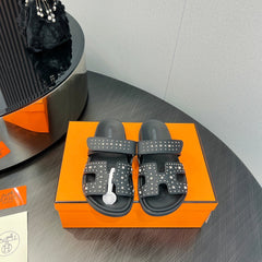 CHYPRE SANDAL BLACK CALFSKIN SPECIAL