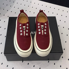 LACELESS SNEAKERS PLATFORM IN ROSEWOOD CANVAS