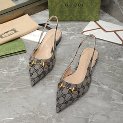 GG Flat Sandals Black Caro