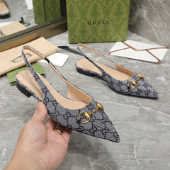 GG Flat Sandals Grey caro