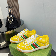 GG Screener With Web Neoprene Low Top Sneakers Yellow