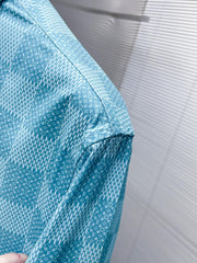 LV BLUE DAMIER LONG-SLEEVED SHIRT 238816