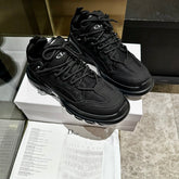 C'EST SNEAKER IN BLACK CALFSKIN AND BREATHABLE MESH