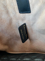 MINI TOUJOURS BAG 23 IN BEIGE CANNAGE CALFSKIN BLACK STRAP