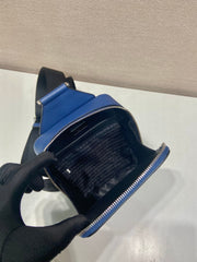 CHEST BAG 20 IN CLASSIC BLUE SAFFIANO LEATHER