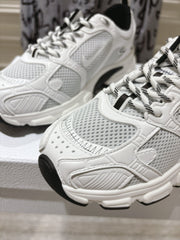 DIOR 25S CHRONO SNEAKER 45MM IN MESH WITH WHITE AND BLACK CALFSKIN