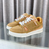 LV MAXI TRAINER IN CIDER BROWN SUEDE