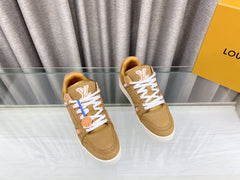 LV MAXI TRAINER IN CIDER BROWN SUEDE