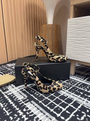CRYSLEOPARD SLINGBACK HEEL IN PONY HAIR