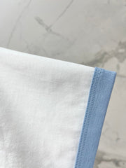 Gucci Embroidered Short Sleeves T-shirt White Blue Cotton