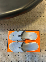 EZE SANDAL PLATFORM 85 MM IN TEAL BLUE SUEDE