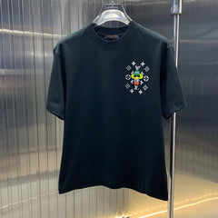 LV T-SHIRT IN BLACK COTTON 239496